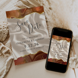 Carte de sauvegarde à date de mariage en soie ivoi