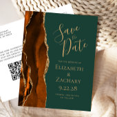 Carte de sauvegarde à date de mariage QR Code Agat