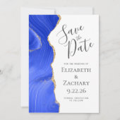 Carte de sauvegarde à date moderne Agate Royale Bl (Devant)