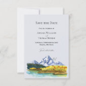 Carte de sauvegarde à l'aquarelle bleue Rustic Blu (Devant)