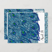 Carte de sauvegarde à paillettes bleues scintillan (Devant / Derrière)