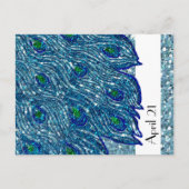 Carte de sauvegarde à paillettes bleues scintillan (Devant)