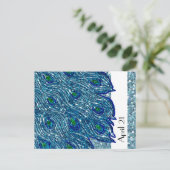 Carte de sauvegarde à paillettes bleues scintillan (Debout devant)