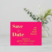 Carte de sauvegarde anniversaire en or rose (Debout devant)