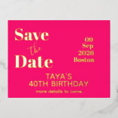 Carte de sauvegarde anniversaire en or rose (Recto)