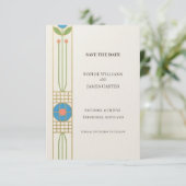 Carte de sauvegarde Art Déco colorée (Debout devant)