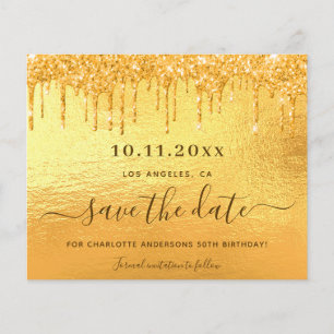 Carte de sauvegarde d'anniversaire à paillettes do