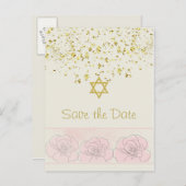 Carte de sauvegarde de Bat Mitzvah en confettis do (Devant / Derrière)