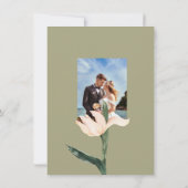 Carte de sauvegarde de cercle floral rose blush (Dos)