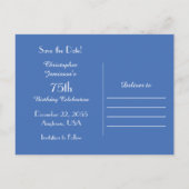 Carte de sauvegarde de date 75e anniversaire Scène (Dos)