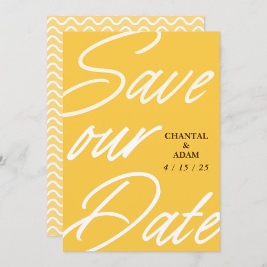 Carte de sauvegarde de date à plat (Devant / Derrière)