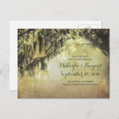 carte de sauvegarde de date avec guirlande lumineu (Devant / Derrière)