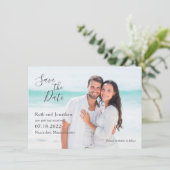 Carte de sauvegarde de date avec photo de couple s (Debout devant)