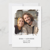 Carte de sauvegarde de date avec photo florale de (Dos)