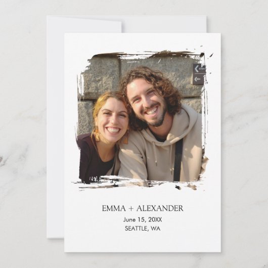 Carte de sauvegarde de date avec photo florale de (Dos)