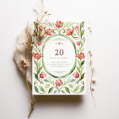 Carte de sauvegarde de date avec tulipes vintage