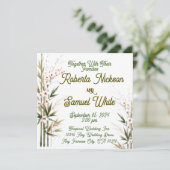 Carte de sauvegarde de date Bamboo Serenity Flat (Debout devant)