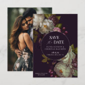 Carte de sauvegarde de date Baroque Romantique Fle (Devant / Derrière)