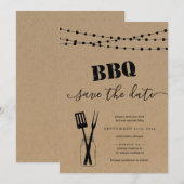 Carte de sauvegarde de date BBQ (Devant / Derrière)