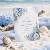 Carte de sauvegarde de date Blue Hydrangea