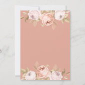 Carte de sauvegarde de date Boho Pink Peonies (Dos)