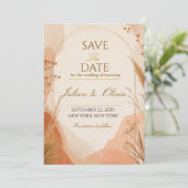 Carte de sauvegarde de date Boho Terracotta (Debout devant)