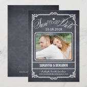 Carte de sauvegarde de date Chalked Frame (Devant / Derrière)