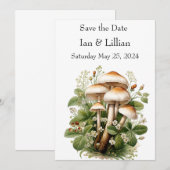 Carte de sauvegarde de date champêtre aux champign (Devant / Derrière)