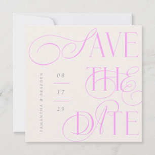 Carte de sauvegarde de date Citrus Twist Calligrap