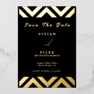 Carte de sauvegarde de date classique Golden Line