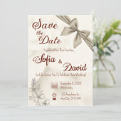 Carte de sauvegarde de date classique moderne (Debout devant)
