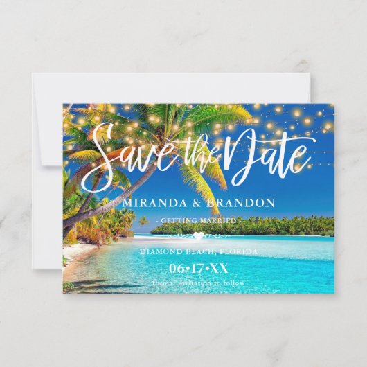 Carte de sauvegarde de date Code QR Plage de Palmi (Devant)