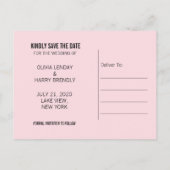 Carte de sauvegarde de date | Cœur en or à feuille (Dos)