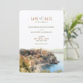 Carte de sauvegarde de date Cote d'Azur Provence A (Debout devant)