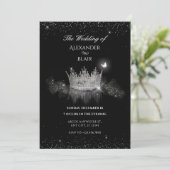 Carte de sauvegarde de date Crystal Crown Queen Fl (Debout devant)