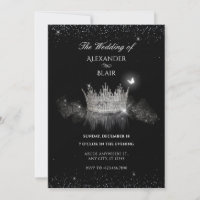 Carte de sauvegarde de date Crystal Crown Queen Fl