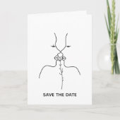 Carte de sauvegarde de date d'art de ligne minimal (Devant)