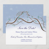 Carte de sauvegarde de date de branches d'arbre en (Devant / Derrière)