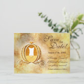 Carte de sauvegarde de date de Cendrillon antique (Debout devant)