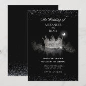 Carte de sauvegarde de date de couronne de cristal (Devant / Derrière)