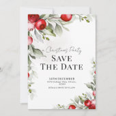 Carte de sauvegarde de date de fête de Noël botani (Devant)