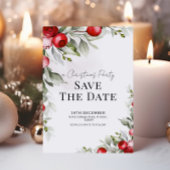 Carte de sauvegarde de date de fête de Noël botani