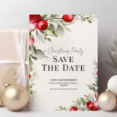 Carte de sauvegarde de date de fête de Noël botani