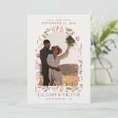 Carte de sauvegarde de date de feuilles de chute d (Debout devant)