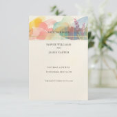 Carte de sauvegarde de date de floraison pastel (Debout devant)