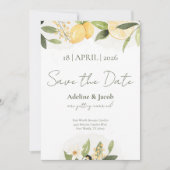 Carte de sauvegarde de date de jardin de citron (Devant)
