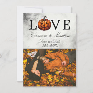 Carte de sauvegarde de date de la Love Pumpkin
