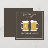 Carte de sauvegarde de date de la parfaite bière (Devant / Derrière)
