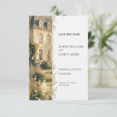Carte de sauvegarde de date de lieu rustique (Debout devant)