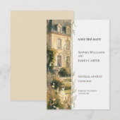 Carte de sauvegarde de date de lieu rustique (Devant / Derrière)
